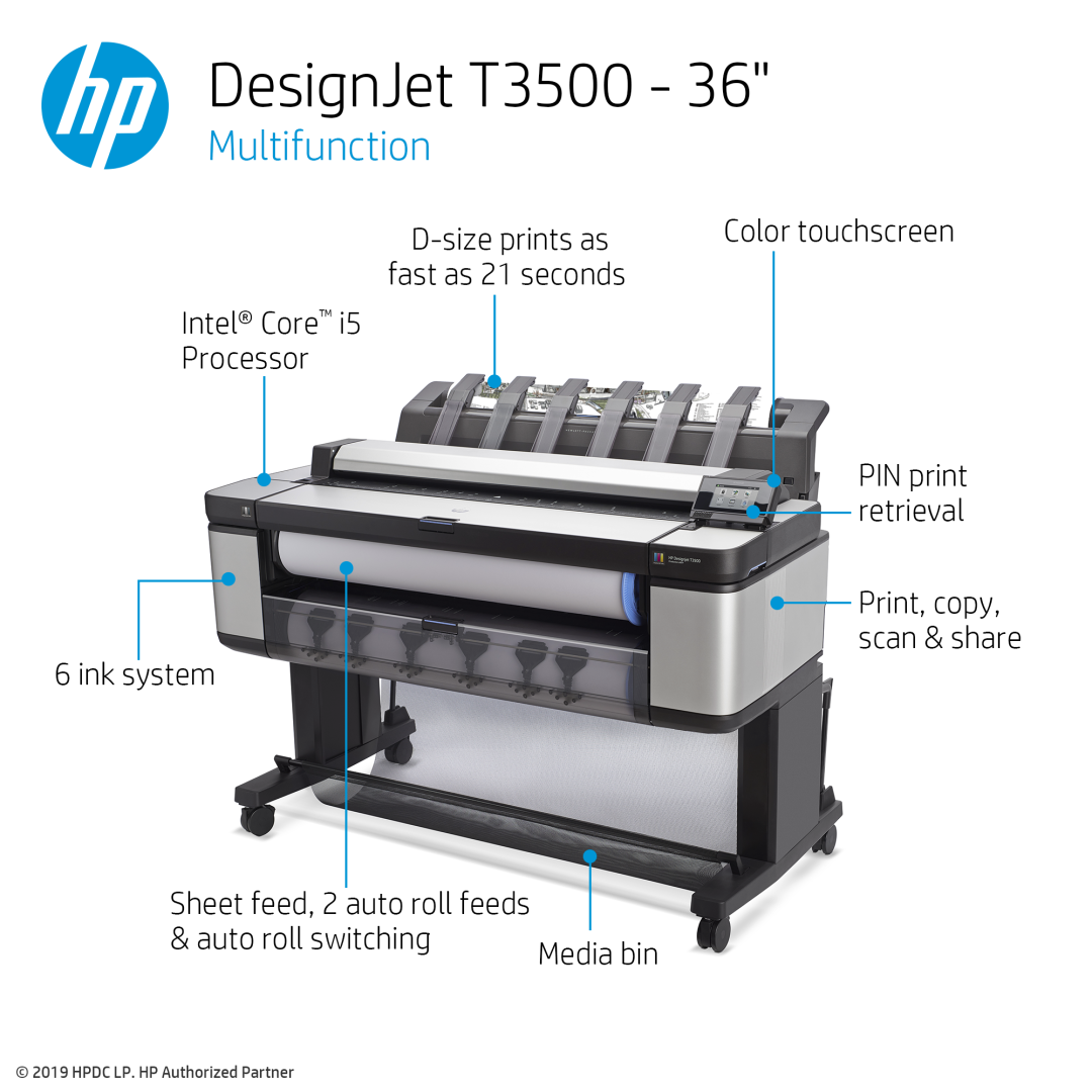 HP DesignJet T3500 Large Format  Printer - 36